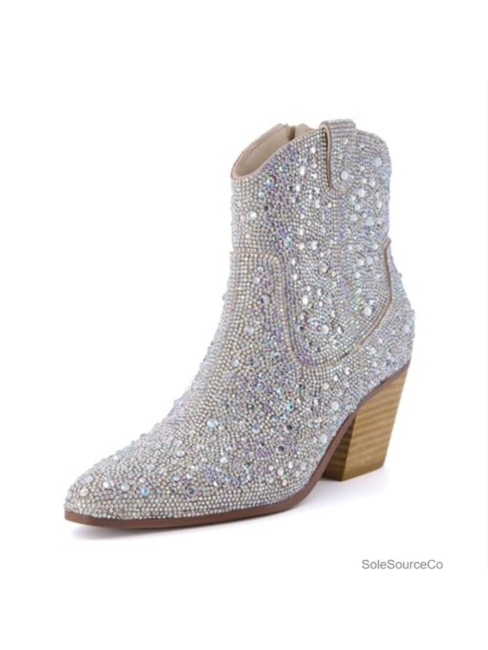 CUSHIONAIRE Bravo Rhinestone Western Ankle Boots Memory Foam